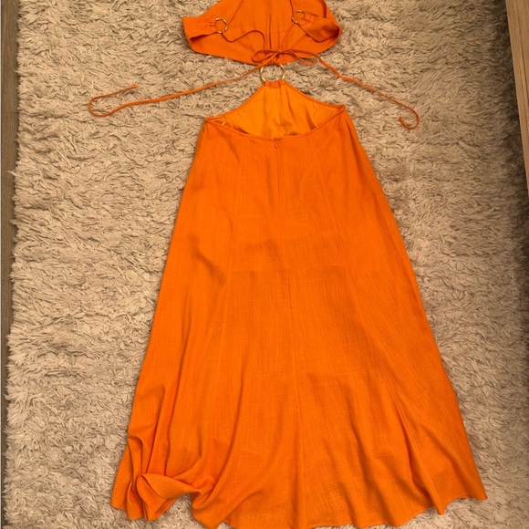 🔥🔥🔥🔥🔥 Orange Cutout Maxi Dress - Picture 12 of 16